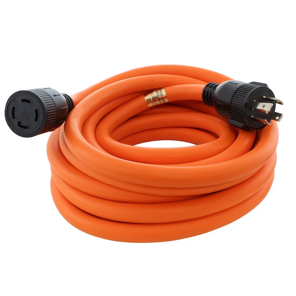 STW; Cold Weather Extension Cord, 10 AWG, Indoor/Outdoor, 10/4, 1 Outlets, L14-30R, Orange, PVC